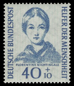 Florence_Nightingale German stamp with image of Florence Nightingale